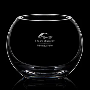 Lead Free Crystalline Rose Bowl - Touchet