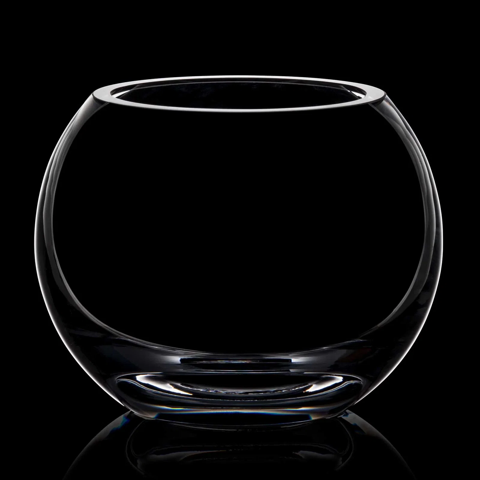 Custom Lead Free Crystalline Rose Bowl - Touchet for donor appreciation