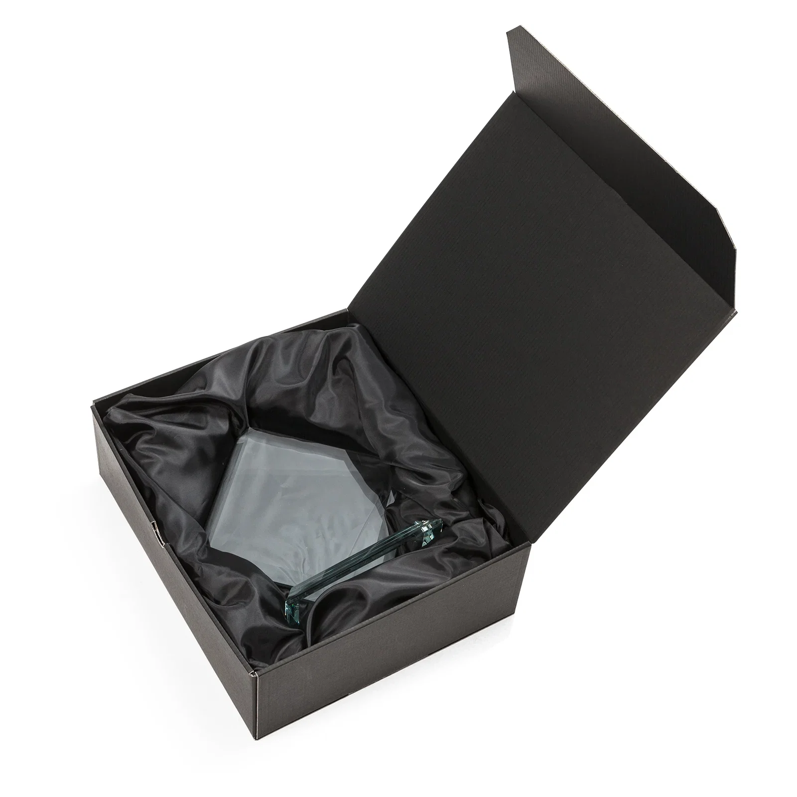 Custom Clipped-Edge Starfire Crystal Diamond Award on Standard Base for retirement presentations