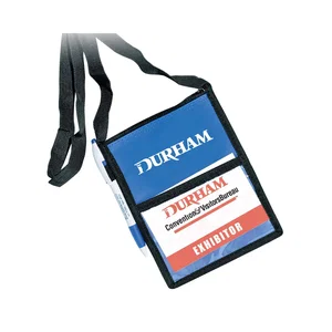 Tradeshow Badge Holder with Zippered Organizer, 5.63" x 7.5" Plastic, 1-Color Imprint