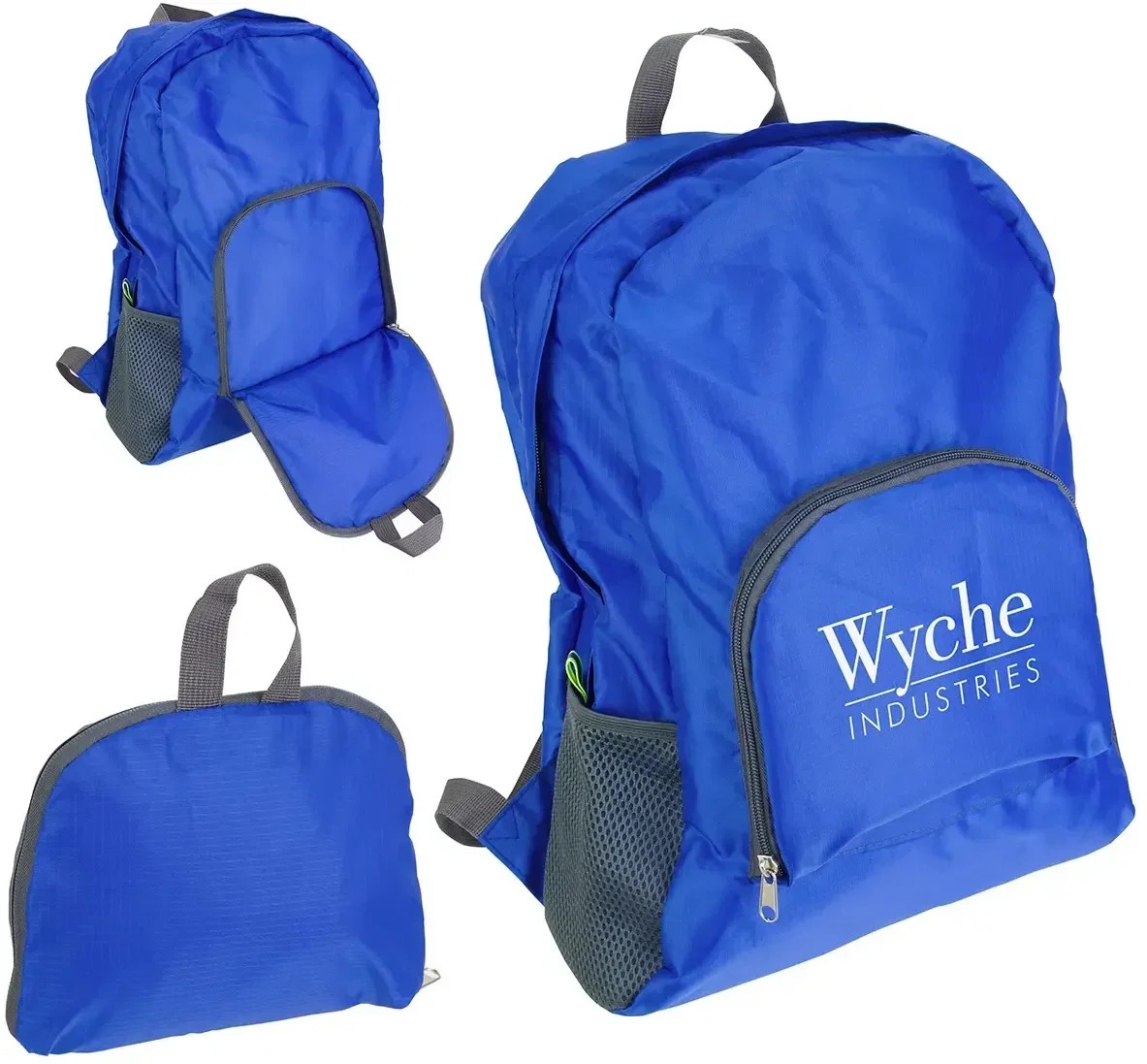 Promotional ripstop daypack back view with padded straps