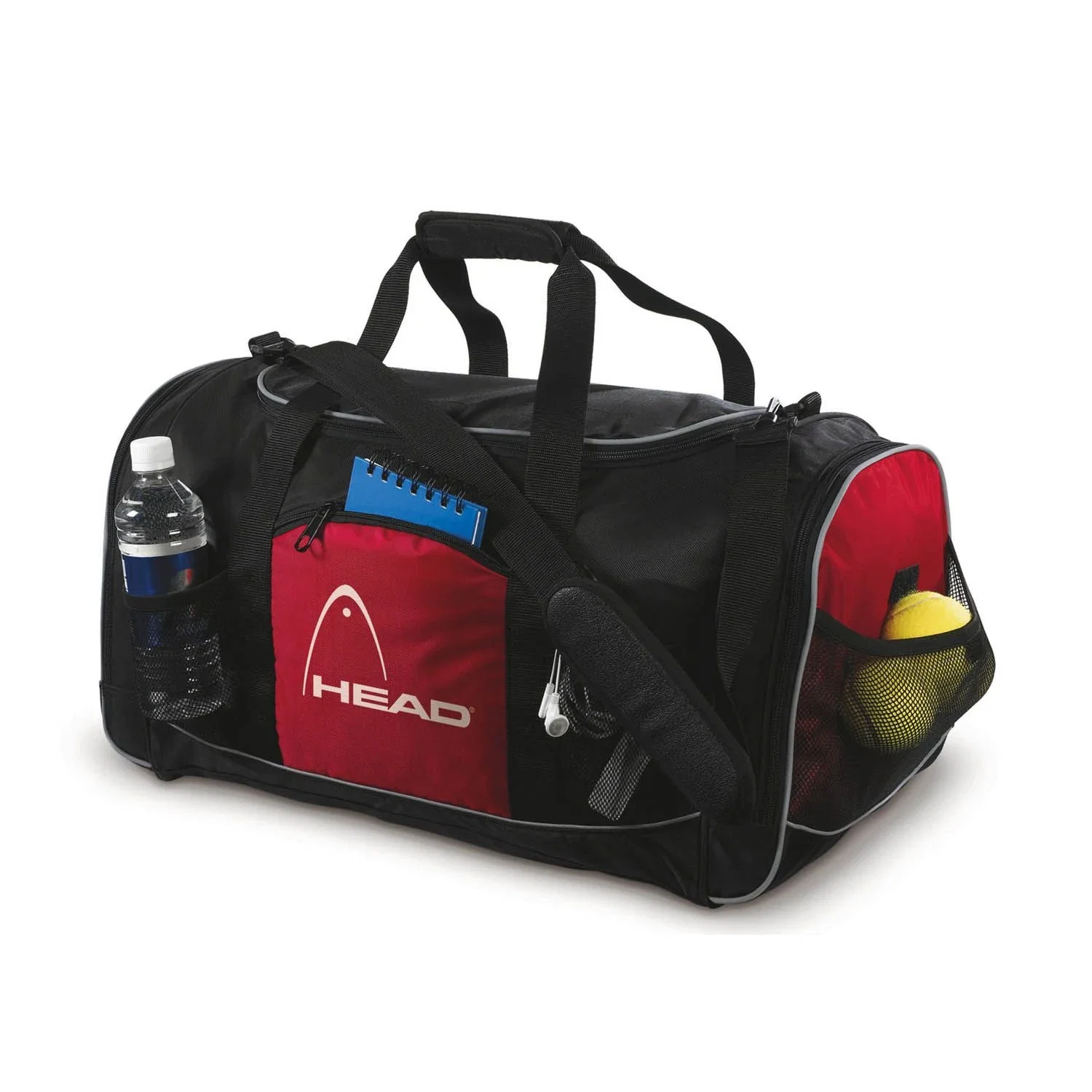Imprinted Trainer Duffel — Red — view 2