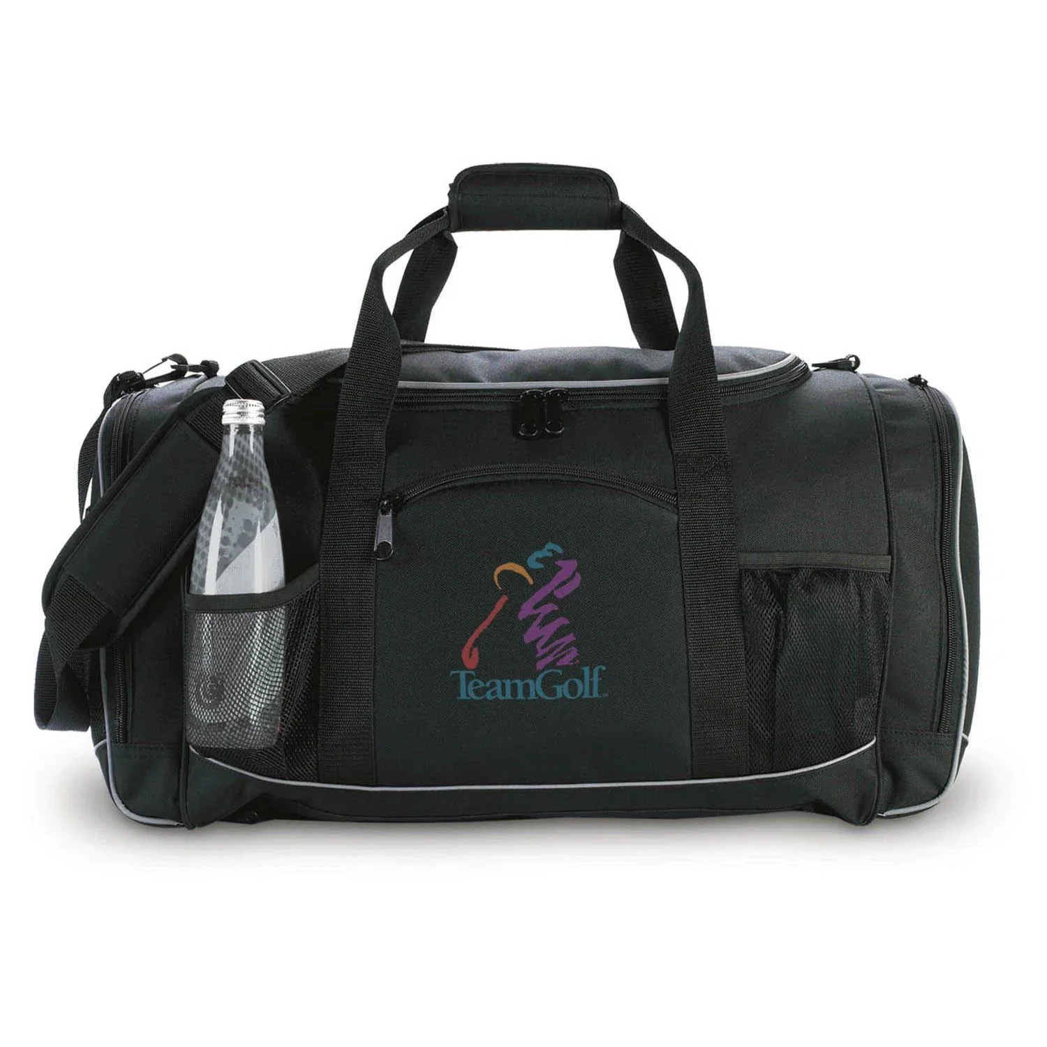 Imprinted Trainer Duffel — Black — view 3