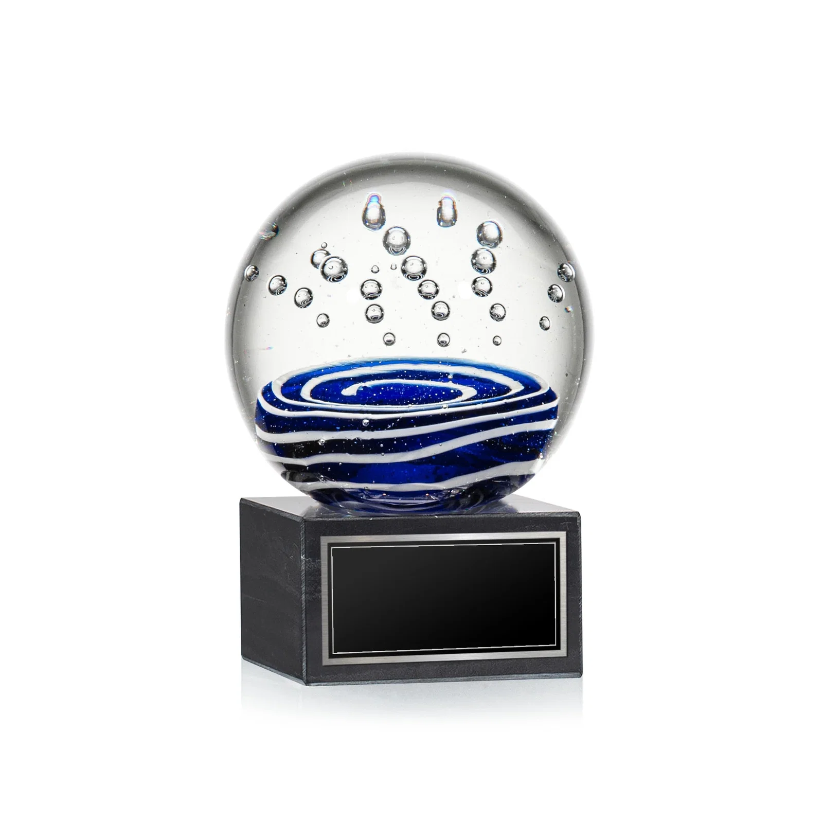 Custom Glass Sphere Award for team milestone celebrations
