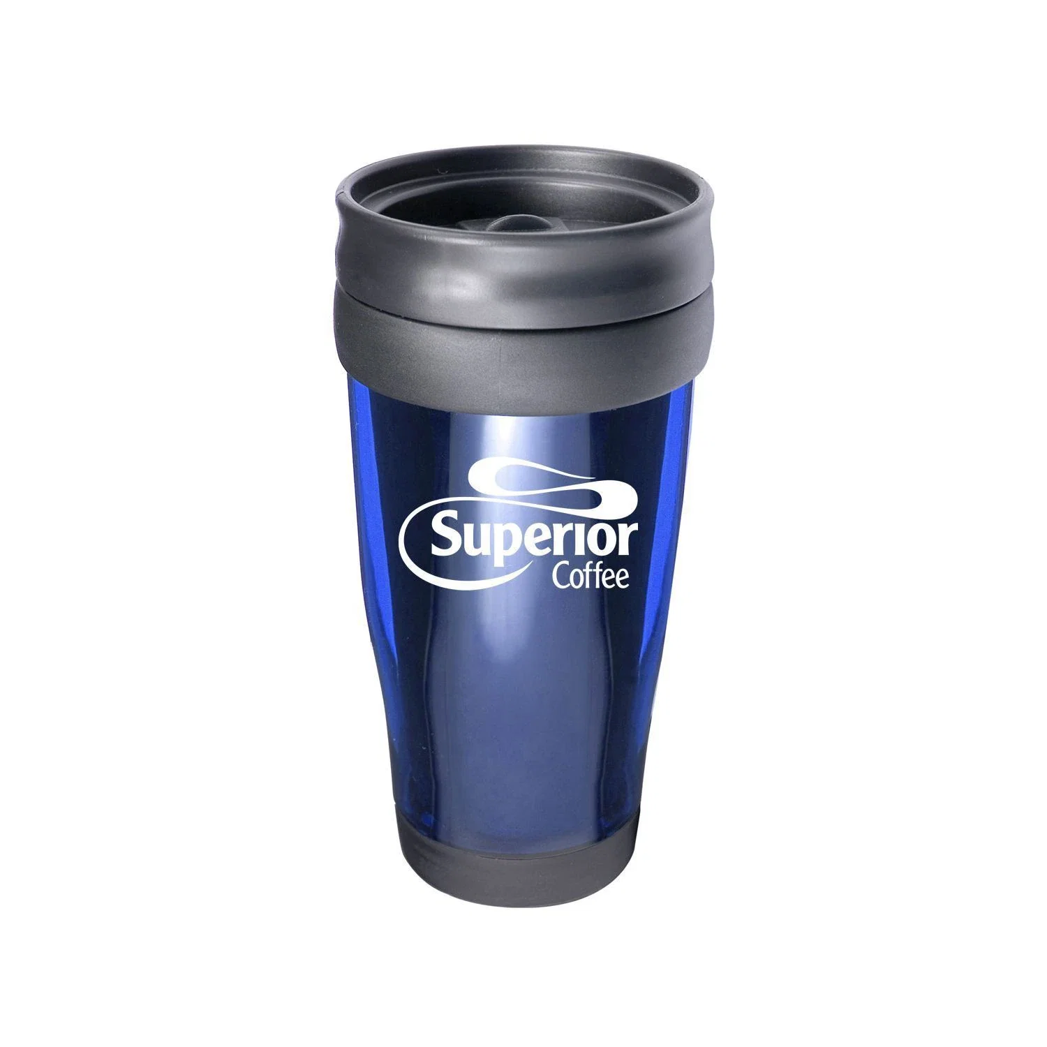 Translucent 15 Oz Travel Tumbler — Blue — view 2