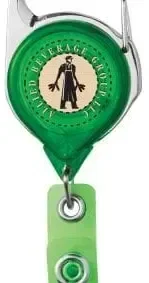 Translucent Badge Reel with Carabiner and Belt Clip — view 6