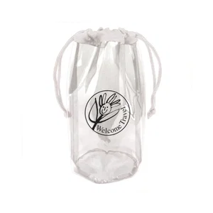 Translucent Drawstring PVC Tote, 6" x 8.5" x 3.5", 1-Color Imprint