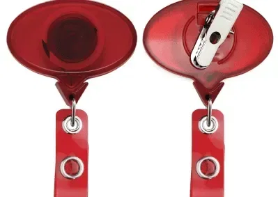 Custom Translucent JUMBO Oval Badge Reel — view 2