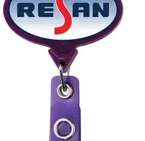 Custom Translucent JUMBO Oval Badge Reel — view 3