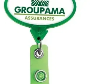 Custom Translucent JUMBO Oval Badge Reel — view 5