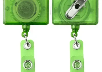 Custom Logo Translucent JUMBO Rectangle Badge Reel — view 5