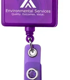 Custom Logo Translucent JUMBO Rectangle Badge Reel — view 6