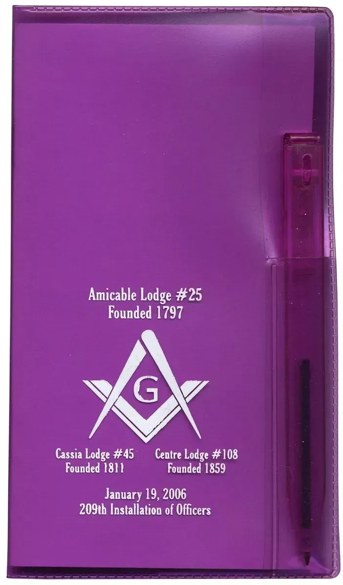 Personalized Translucent Vinyl Cover Monthly Planner with Matching Pen — view 3