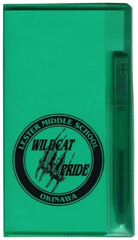 Personalized Translucent Vinyl Cover Monthly Planner with Matching Pen — view 6