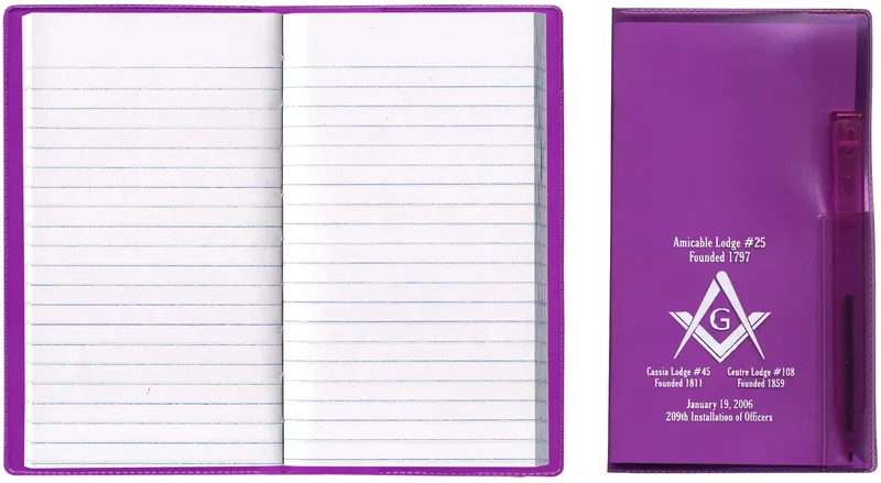 Personalized Translucent Vinyl Cover Tally Book with Flat Matching Pen — view 2