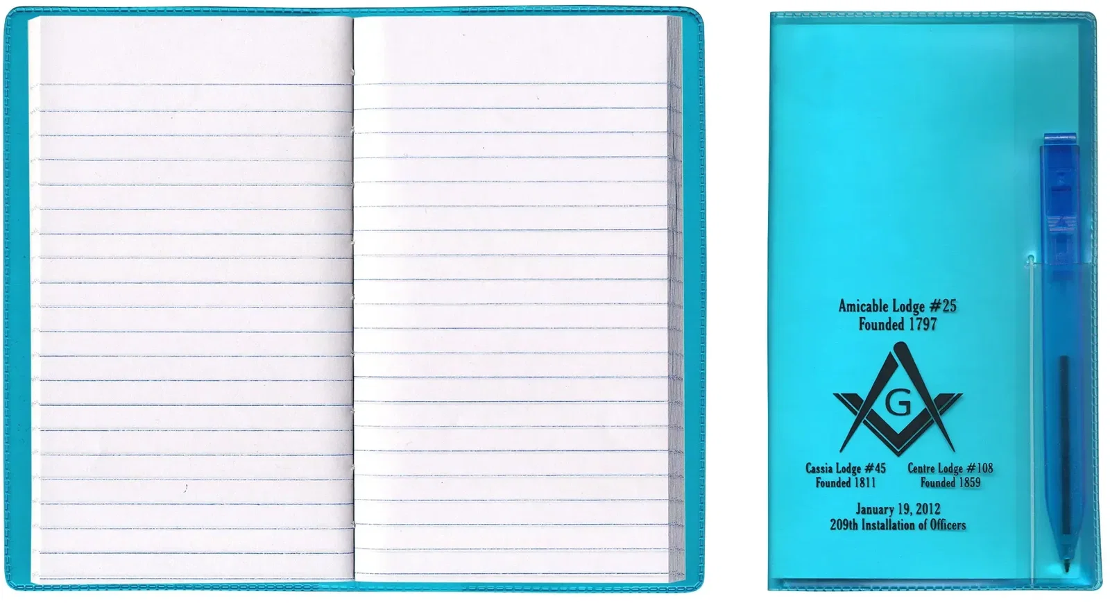 Personalized Translucent Vinyl Cover Tally Book with Flat Matching Pen — view 3