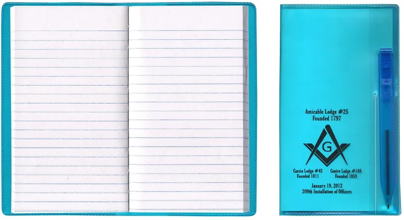 Personalized Translucent Vinyl Cover Tally Book with Flat Matching Pen — view 3
