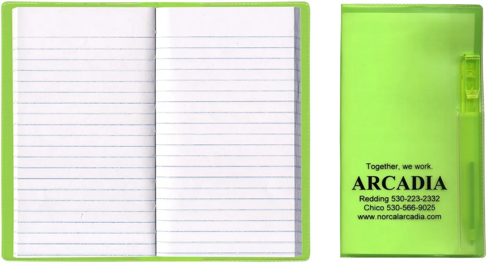 Personalized Translucent Vinyl Cover Tally Book with Flat Matching Pen — view 4