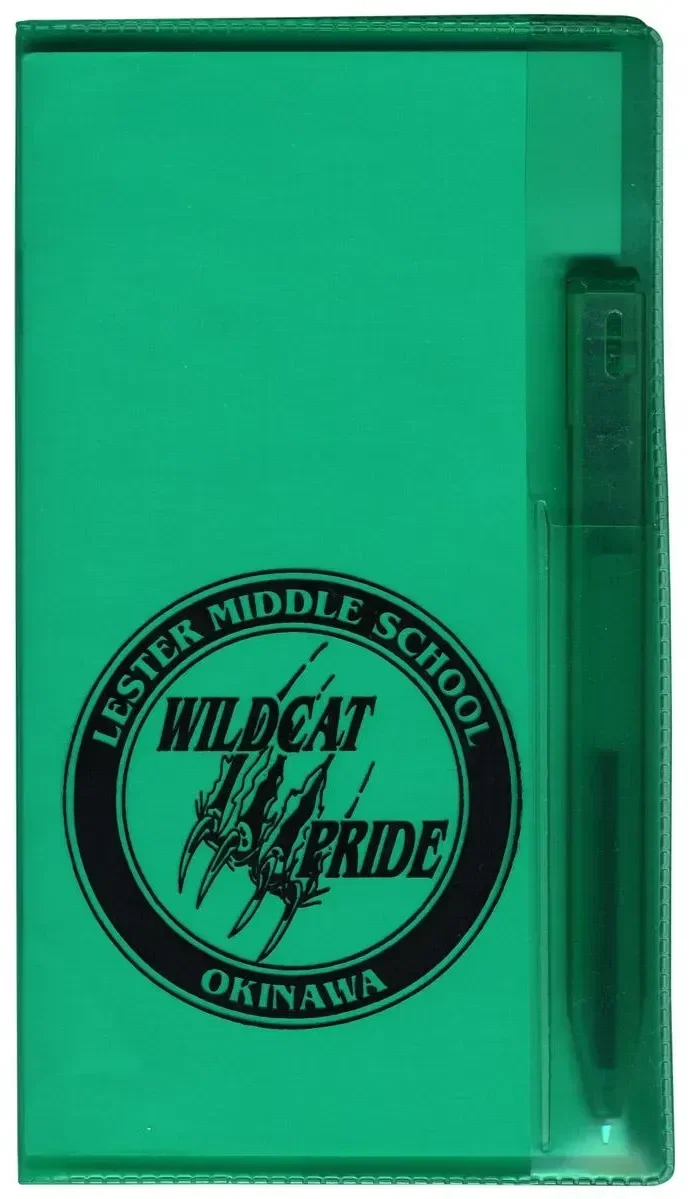 Translucent Vinyl Weekly Planner Set - personalized with logo & flat matching pen — view 4
