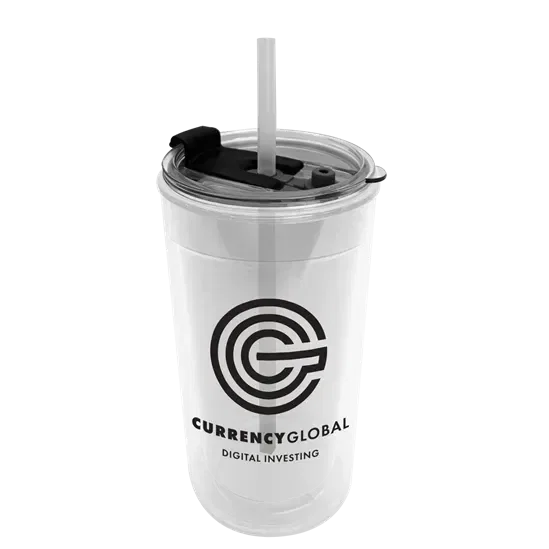 Transparent Tumbler with 2-in-1 Lid with Straw (14 oz.)