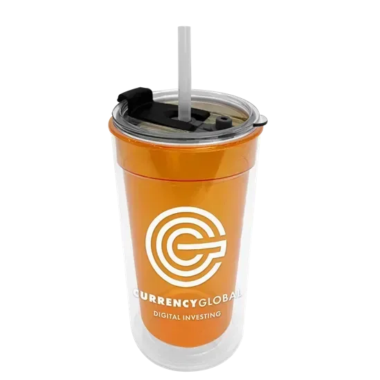 Transparent Tumbler with 2-in-1 Lid with Straw (14 oz.) — view 2
