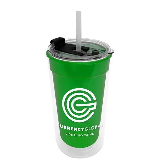 Transparent Tumbler with 2-in-1 Lid with Straw (14 oz.) — view 5