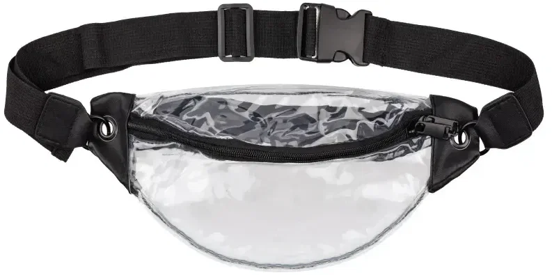 Customizable Transparent Zippered Fanny Pack — view 2