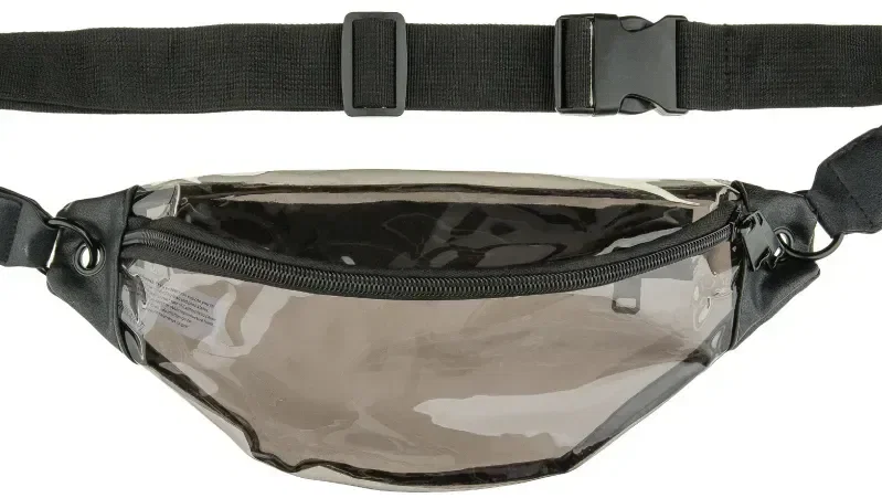 Customizable Transparent Zippered Fanny Pack — view 3