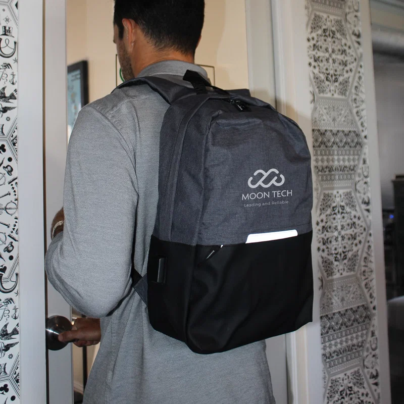 Travel Computer Backpack, USB Charging Port, Double Zipper, Computer Bag for Men & Women — view 7