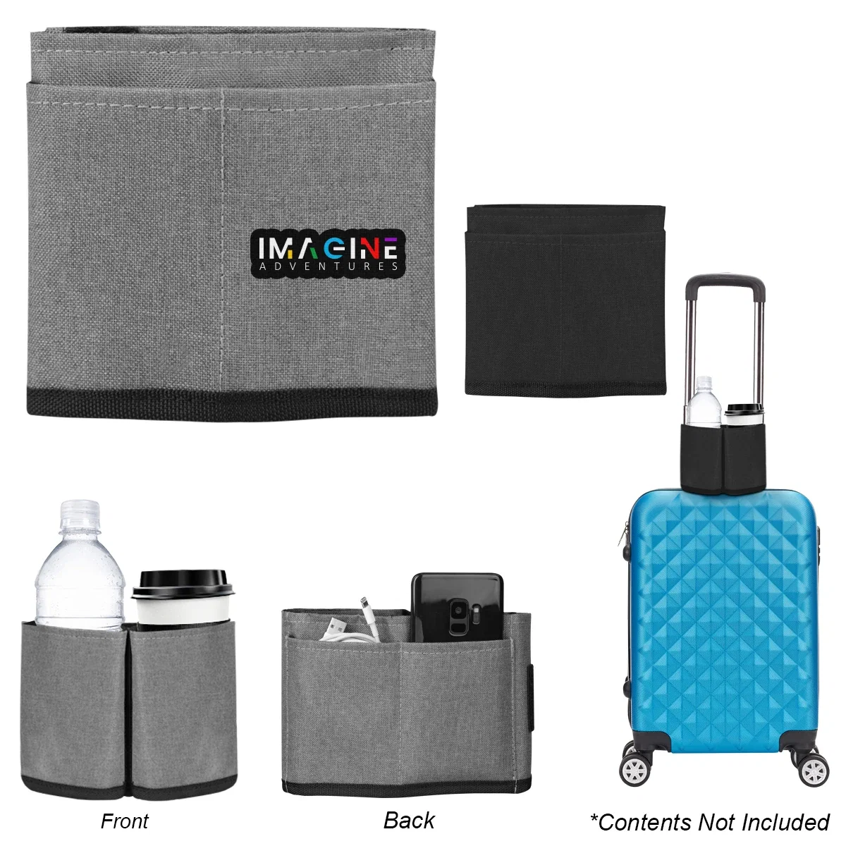 The side panel of the beverage caddy with clean edges and no clutter