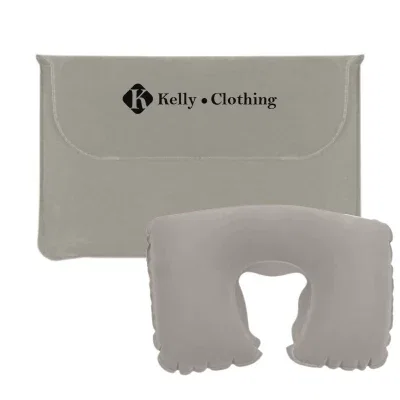 Pillow inflated and shaped for travel support