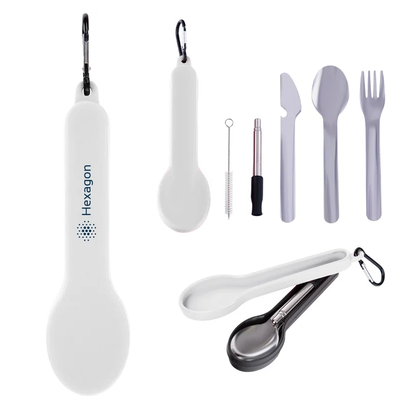 Travel Utensil Set With Silicone Holder — view 4