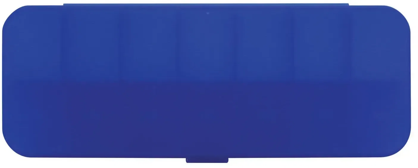 Traveler's All-Week AM/PM Pill Box. AM/PM weekly pill box organizer with 7-day compartments for travel and pharmacy use, view