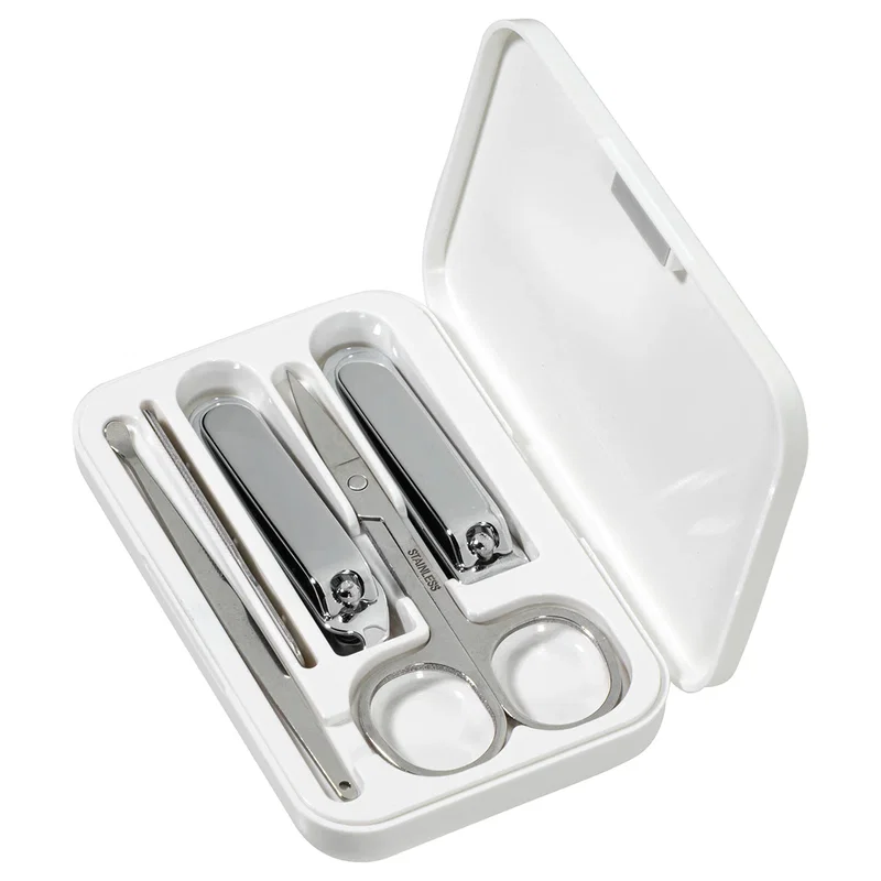 Close-up of the custom TravelMate Manicure Kit's logo imprint area