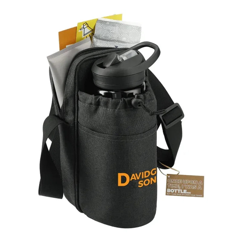Traver RPET Adjustable Bottle Sling Cooler w/Pouch — view 7