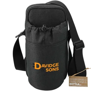 Traver RPET Adjustable Bottle Sling Cooler with Pouch