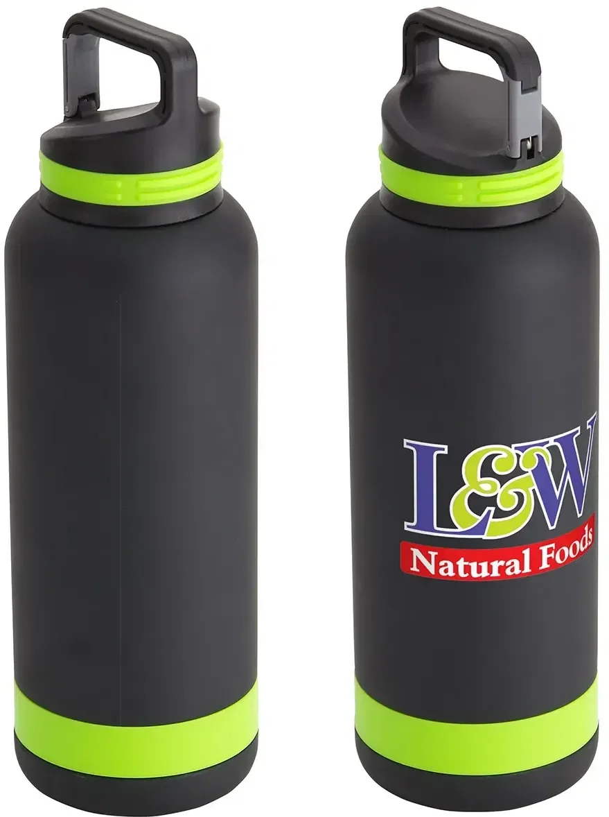 Trenton 25 oz steel bottle, custom logo imprint area detail