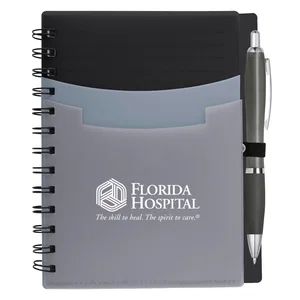 Tri-Pocket Notebook & Satin Pen