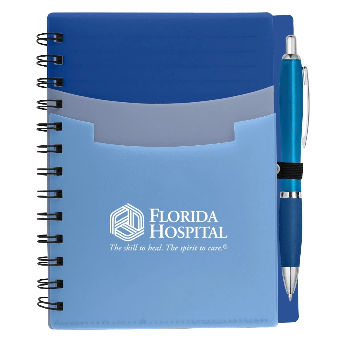 Pen resting on the closed notebook cover