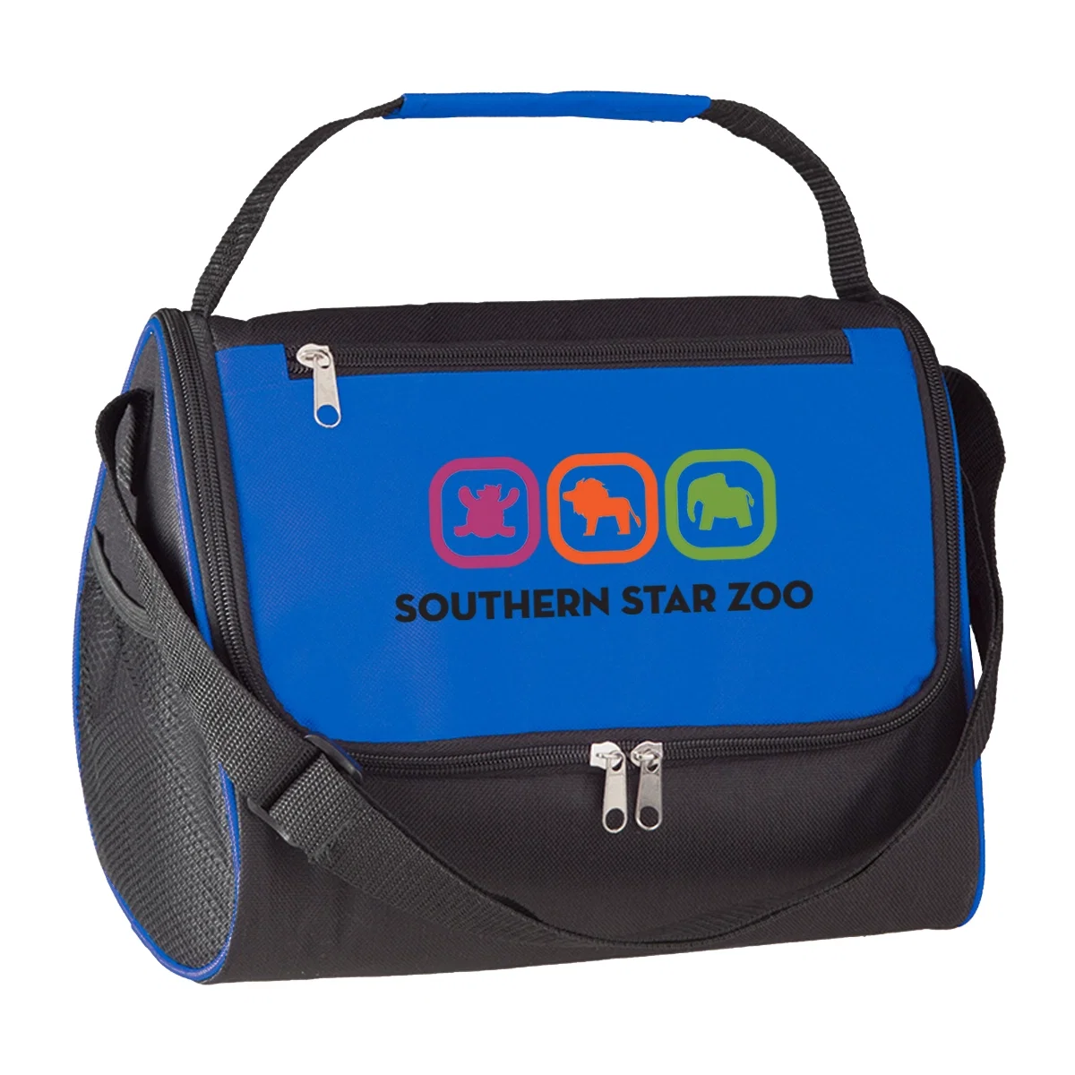 Bag opened to show the insulated interior