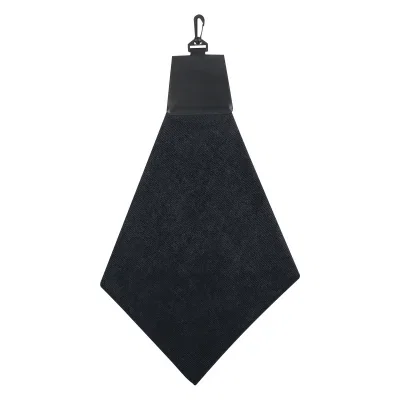 Long edge of the triangle towel running across the frame