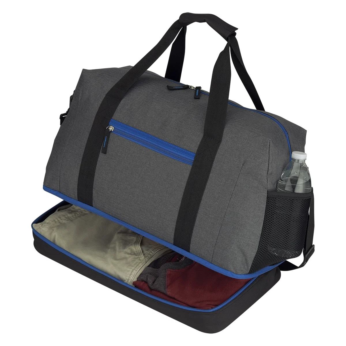 Bottom panel and reinforced seams of the bag