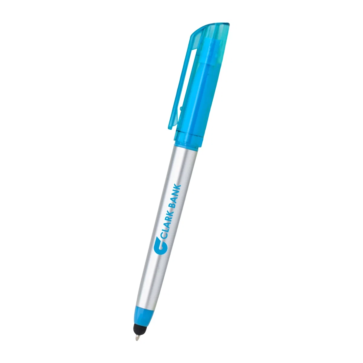 Combination pen and highlighter shown at full length