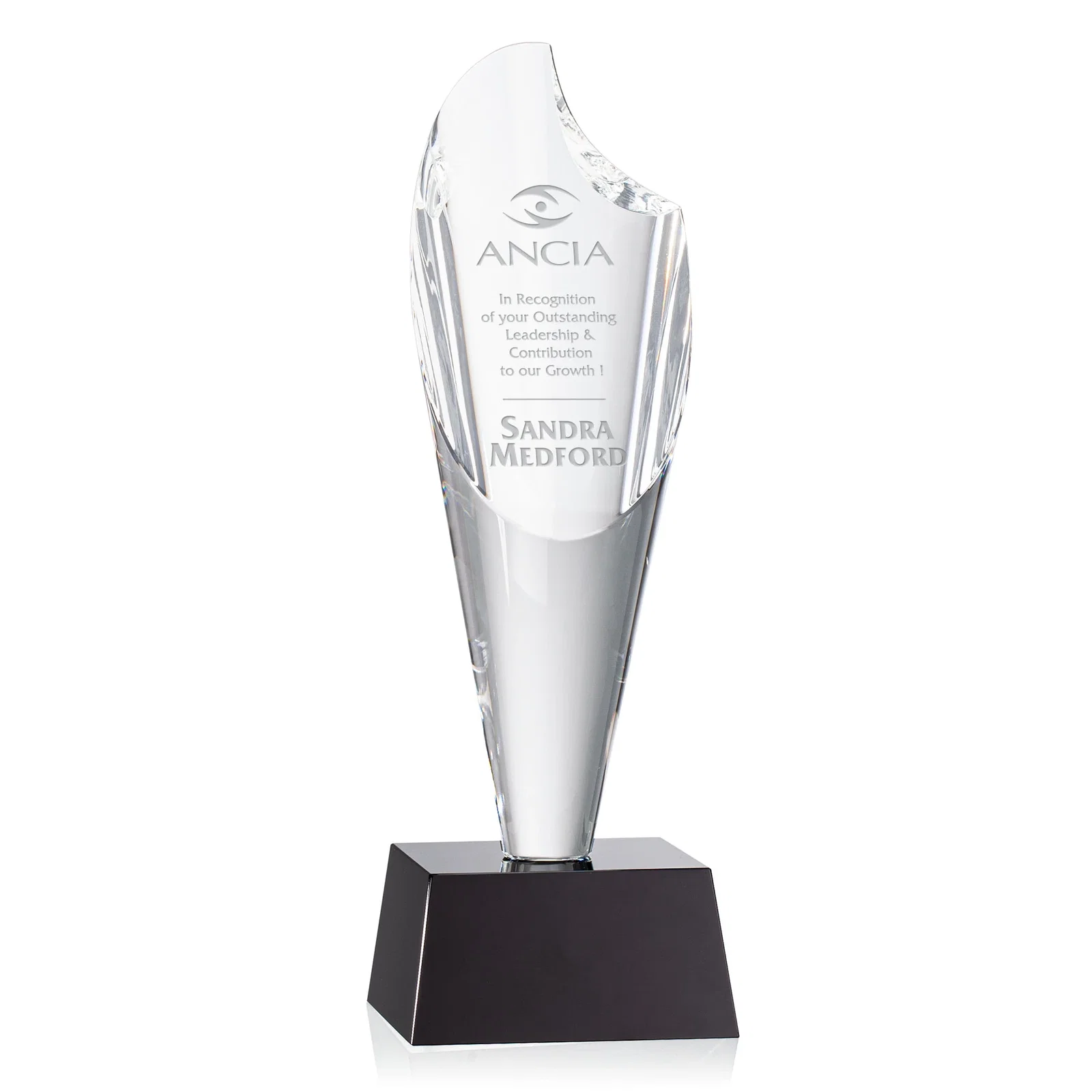 Custom Optical Crystal Torch Flame Award for company anniversary events