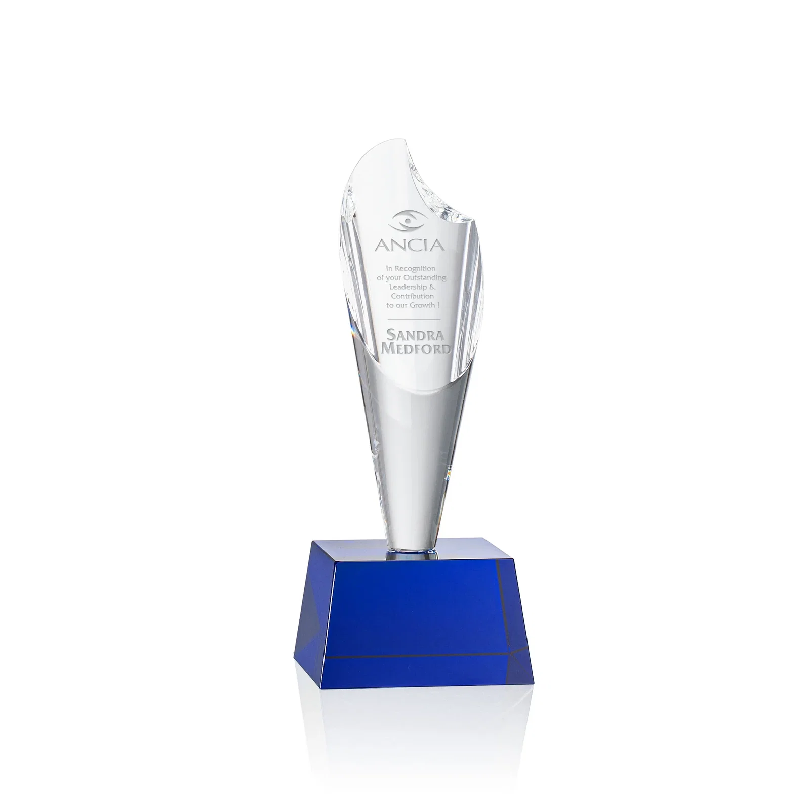 Personalized Optical Crystal Torch Flame Award for corporate award ceremonies