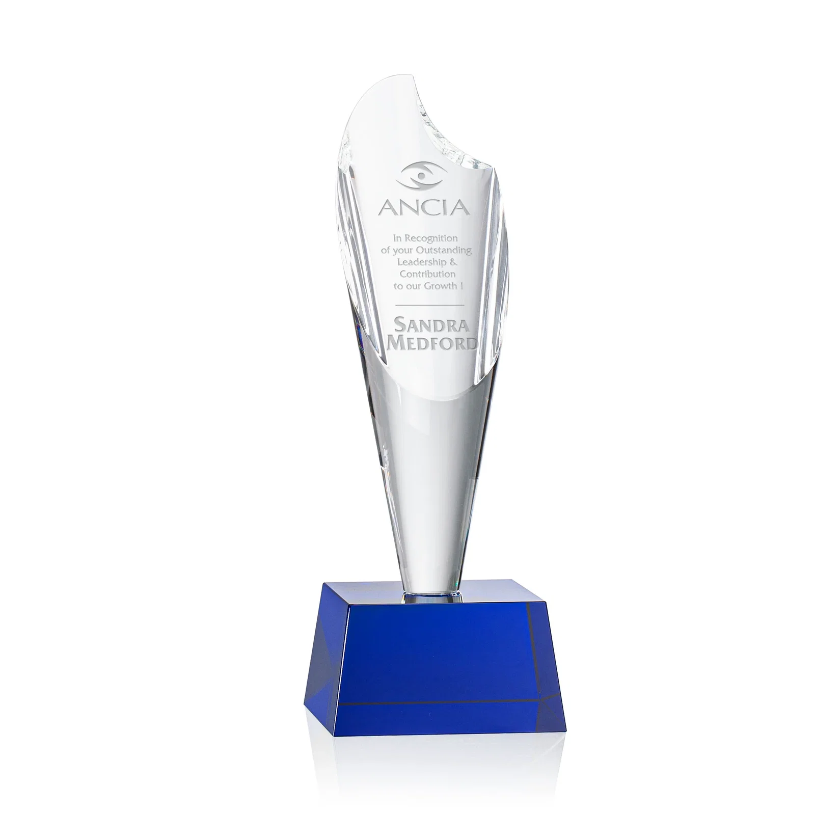 Personalized Optical Crystal Torch Flame Award for service anniversary gifts