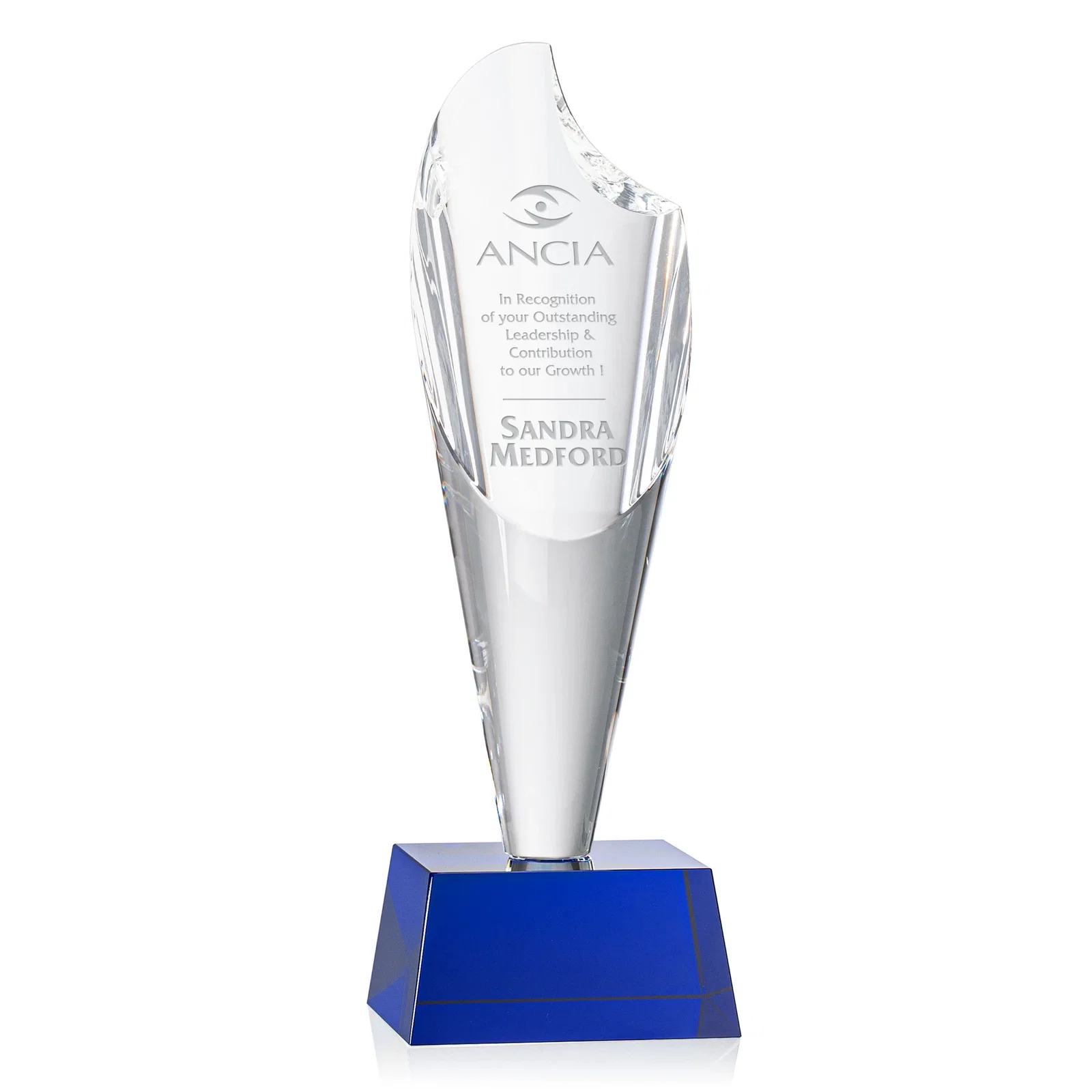 Personalized Optical Crystal Torch Flame Award for sales achievement awards