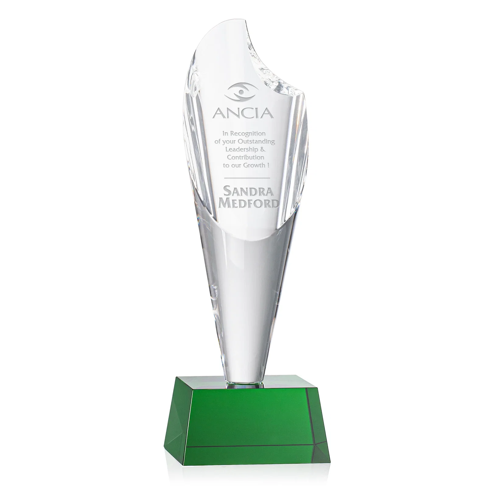Custom Optical Crystal Torch Flame Award for graduation ceremonies