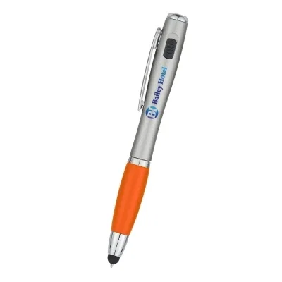 Stylus end shaped for tapping phone and tablet screens