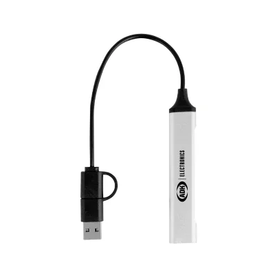 Recycled plastic charging hub with three ports